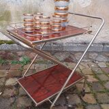 Rolling dessert trolley from the 1960s