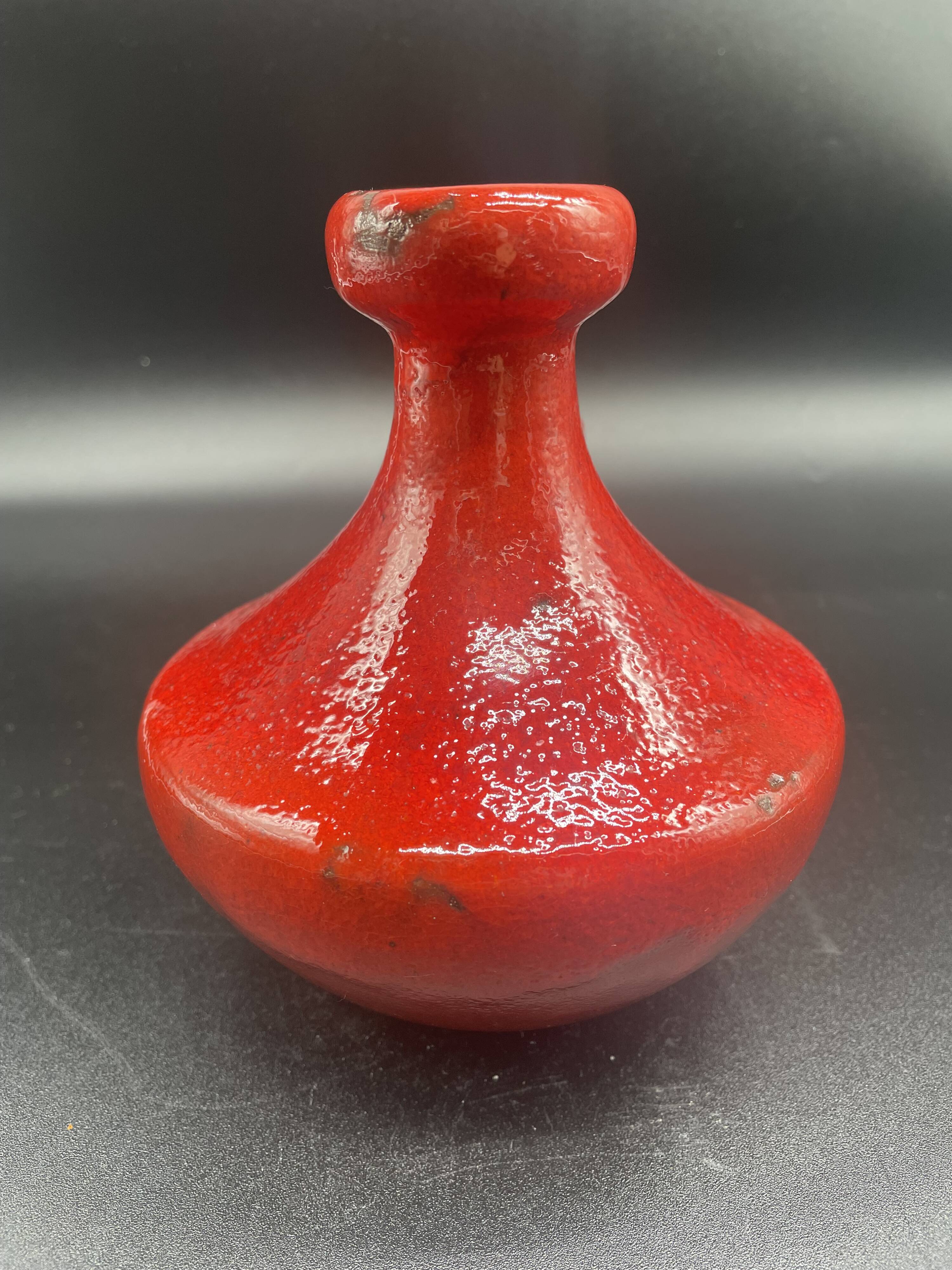 Vintage Hartwig Heyne vase, German ceramic, 1960s-70s, West Germany