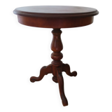 Side table - Tripod pedestal table - marquetry - Louis Philippe - mahogany stain