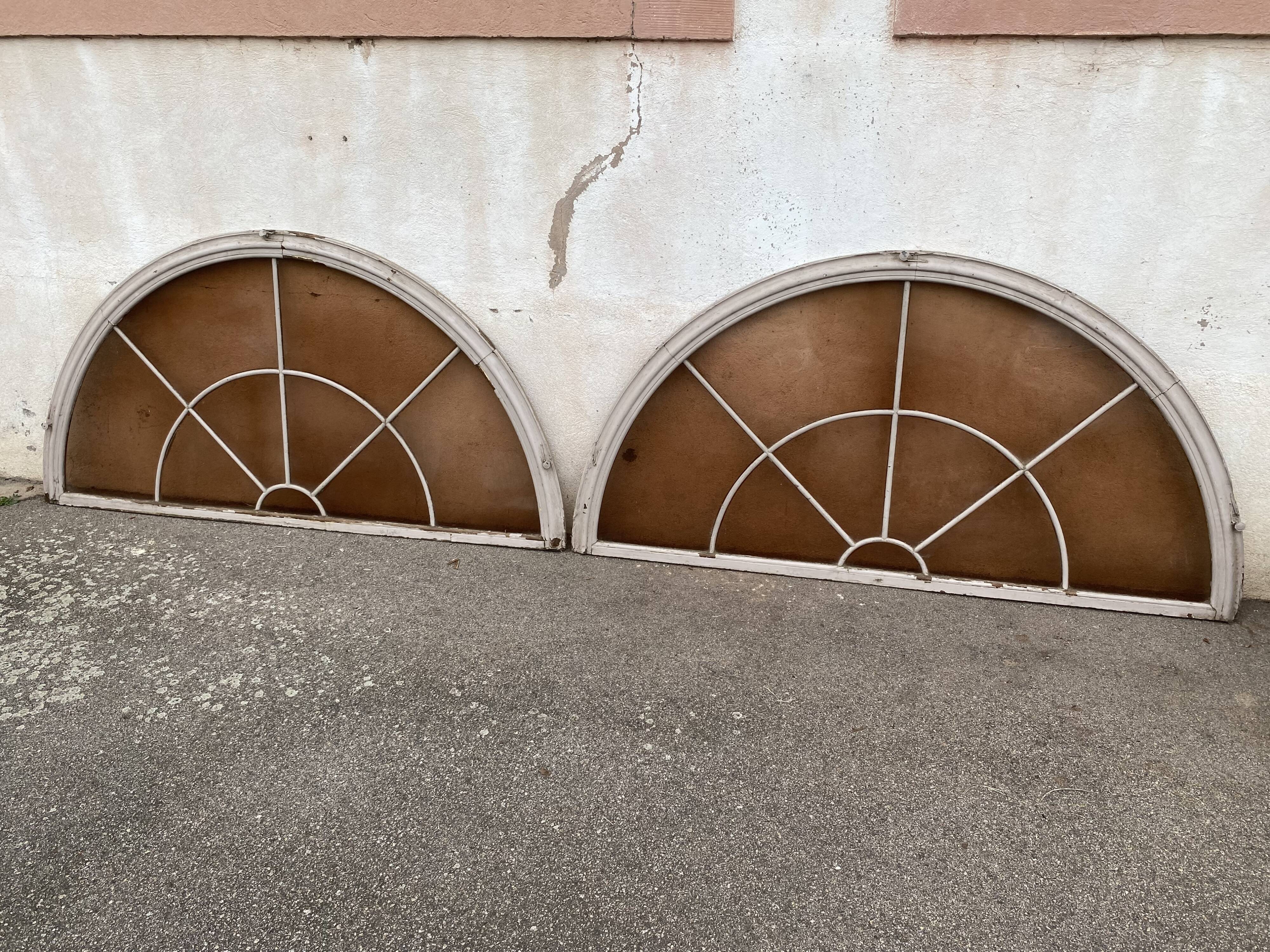 Half-moon window pair