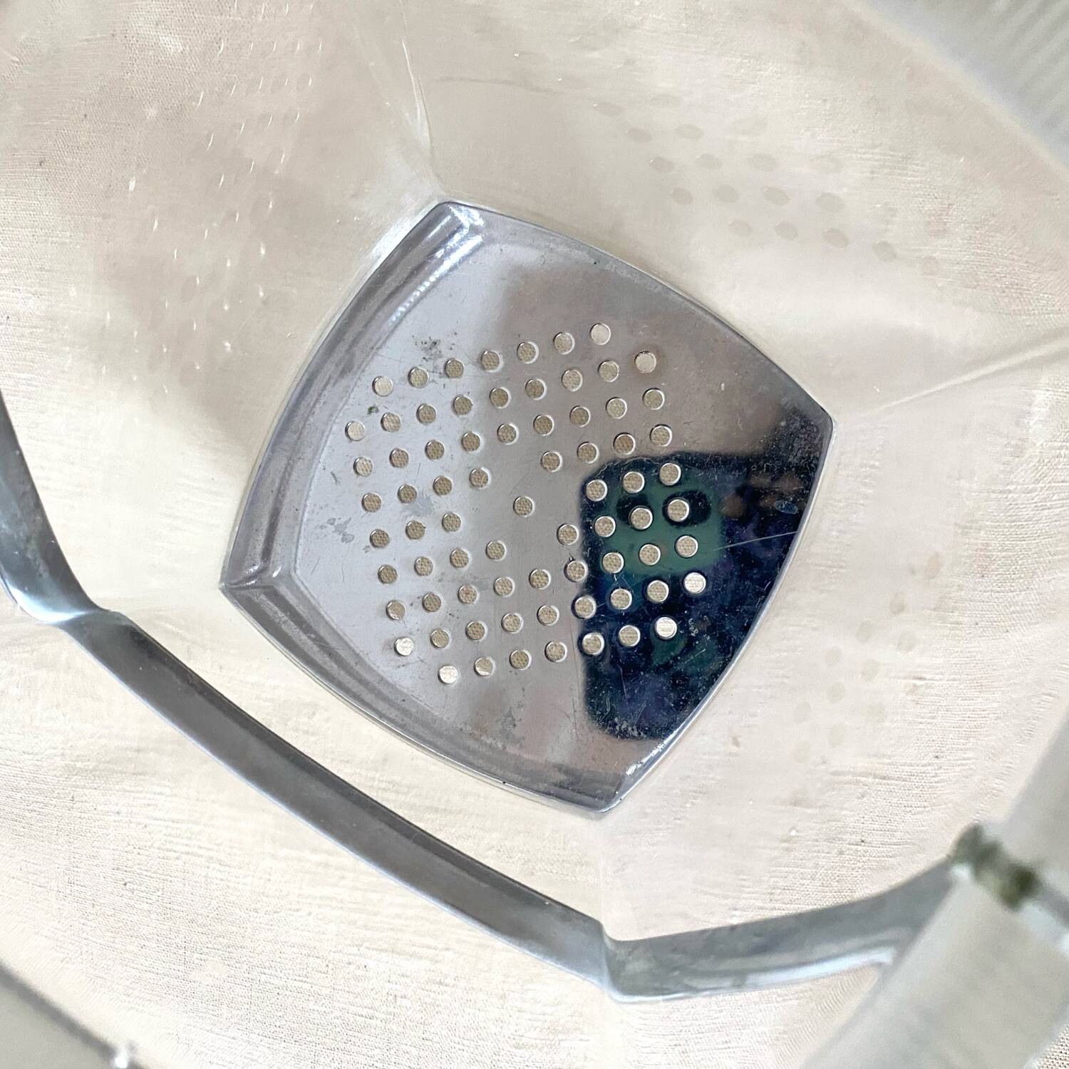 Strömbergshyttan vintage glass and stainless steel ice bucket