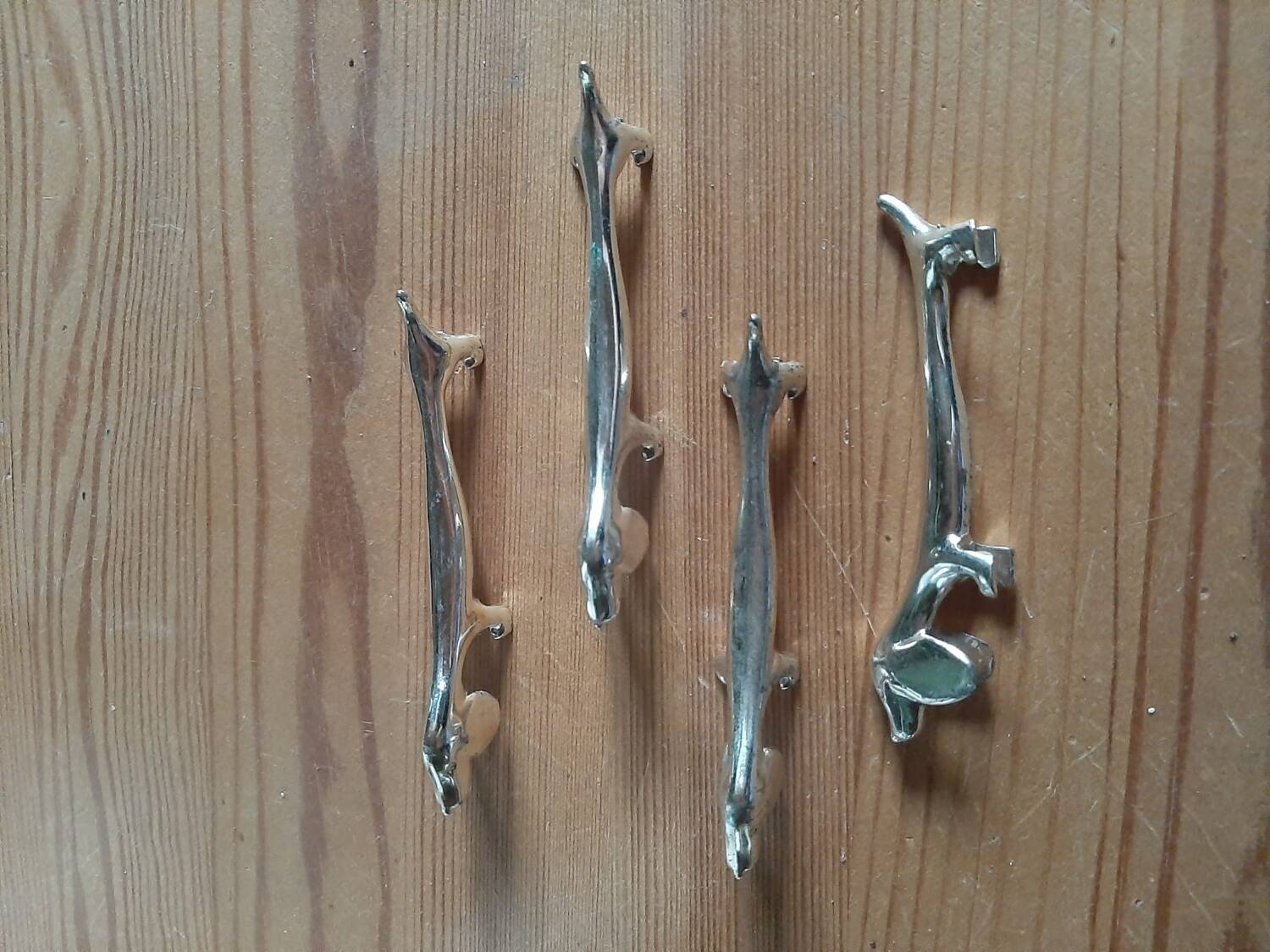 Vintage silver metal knife holder