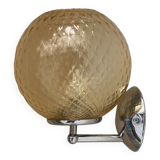 Contemporary "ballotton" amber murano glass wall sconce