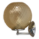 Contemporary "ballotton" amber murano glass wall sconce