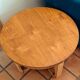 Table basse d'appoint ronde bois massif style art déco