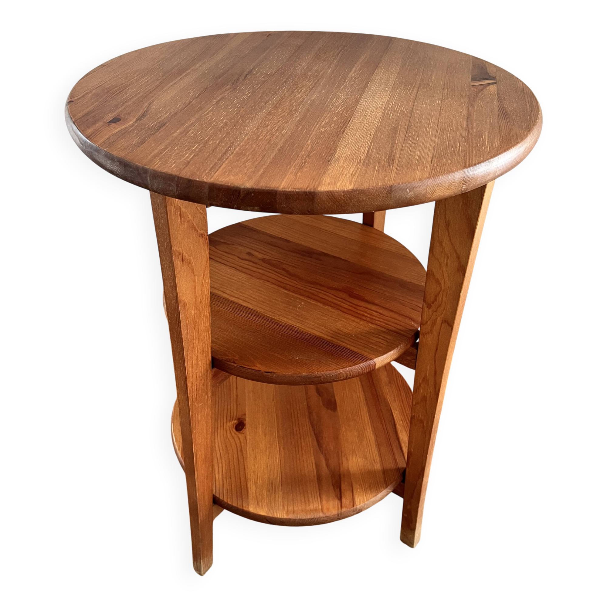 Table d'appoint vintage IKEA Olsvik en pin massif (Années 2000)