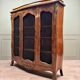 Bookcase Three Doors In Louis XV Style Marquetry XIX Eme Century