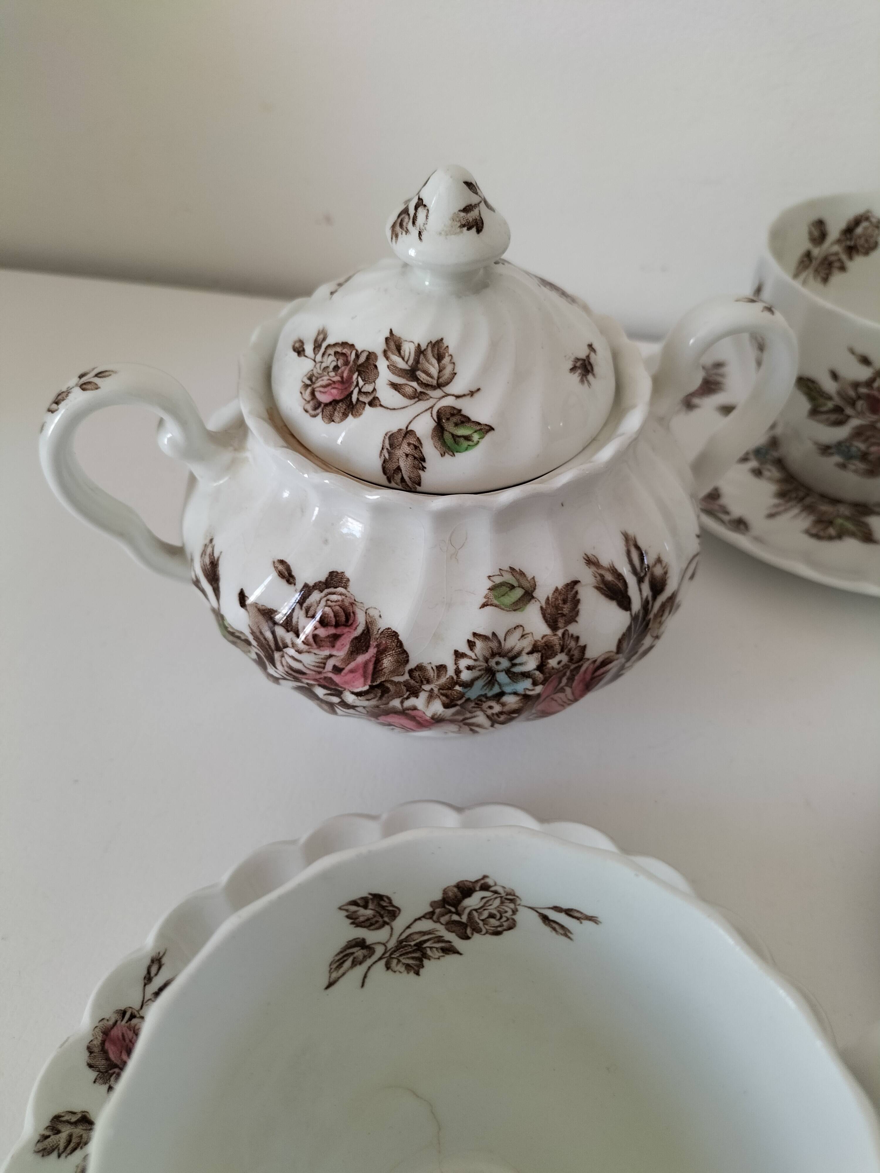 Vintage Johnson Brothers "Devon Sprays" set.