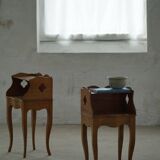 Modern Danish, An Elegant Pair of Walnut Bedside Tables, 1940s