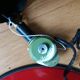 Rolly red enameled canvas pendant light 42 cm
