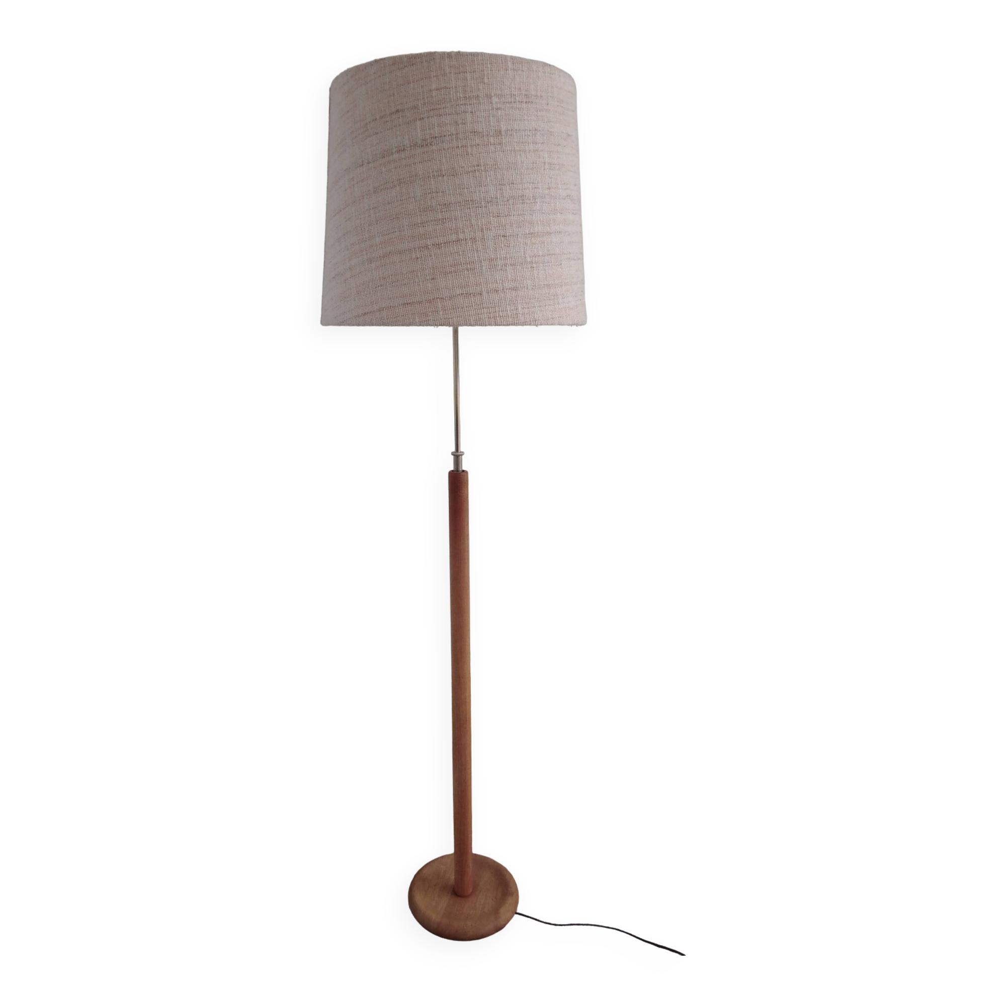 Lampadaire danois réglable de Domus en teck et laine