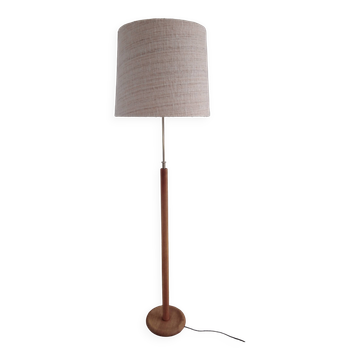Adjustable danish floor lamp by Domus in teak and wool
