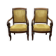 Pair of 19th century mahogany armchairs with crossbars