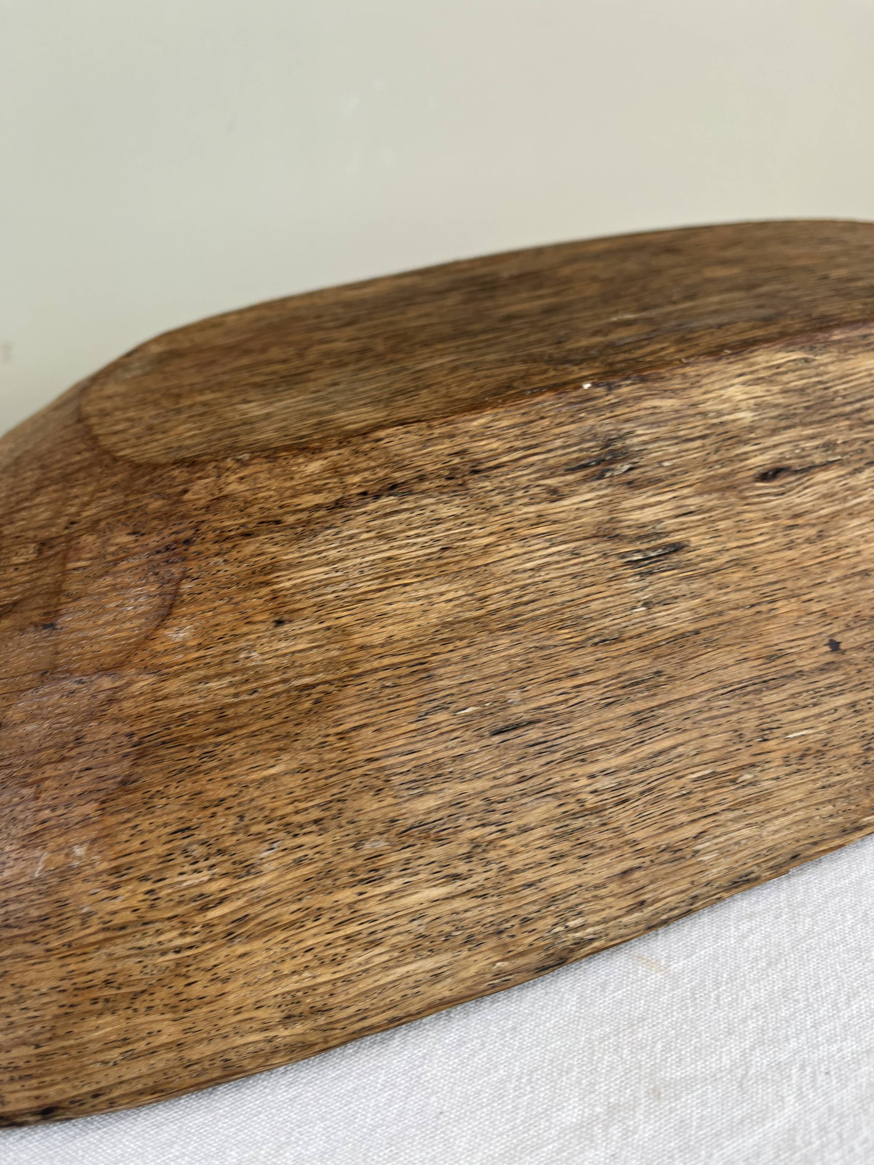 antique carved wooden catchall