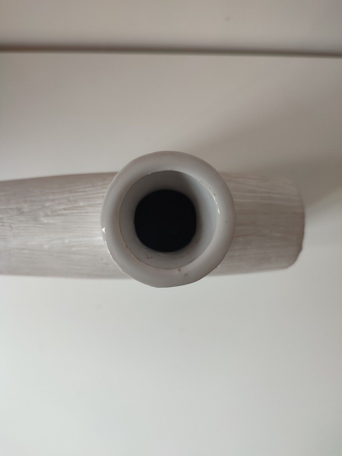 Vase grès blanc