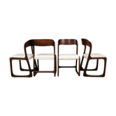 Lot of 4 chairs Baumann sled
