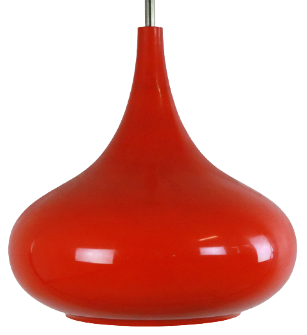 Glass pendant lamp orange