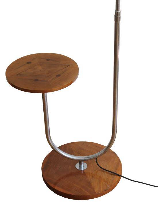 Bauhaus Chromed Floor Lamp by Robert Slezak for Slezak, 1930s