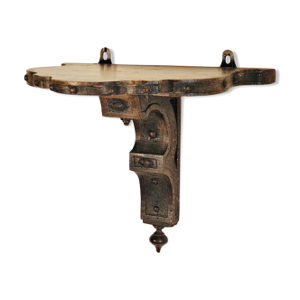 Console d'applique en bois sculpté XIXe