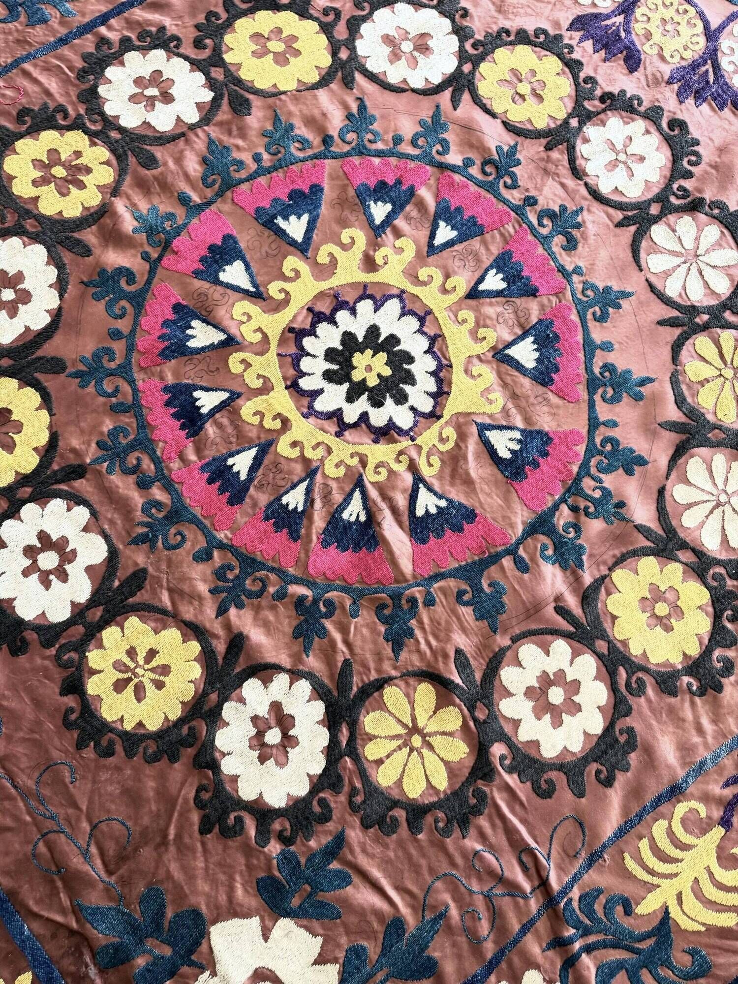 Vintage hand-embroidered tablecloth 135x280 cm