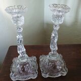 Fake pair - Joan of Arc warrior candlestick - Lily - Portieux glass