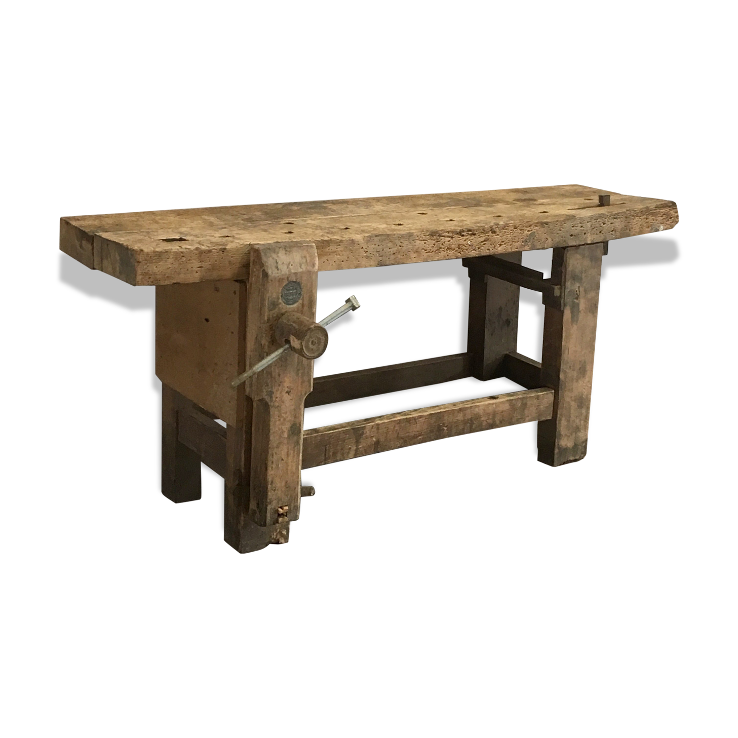 Ancien établi en bois