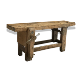 Ancien établi en bois
