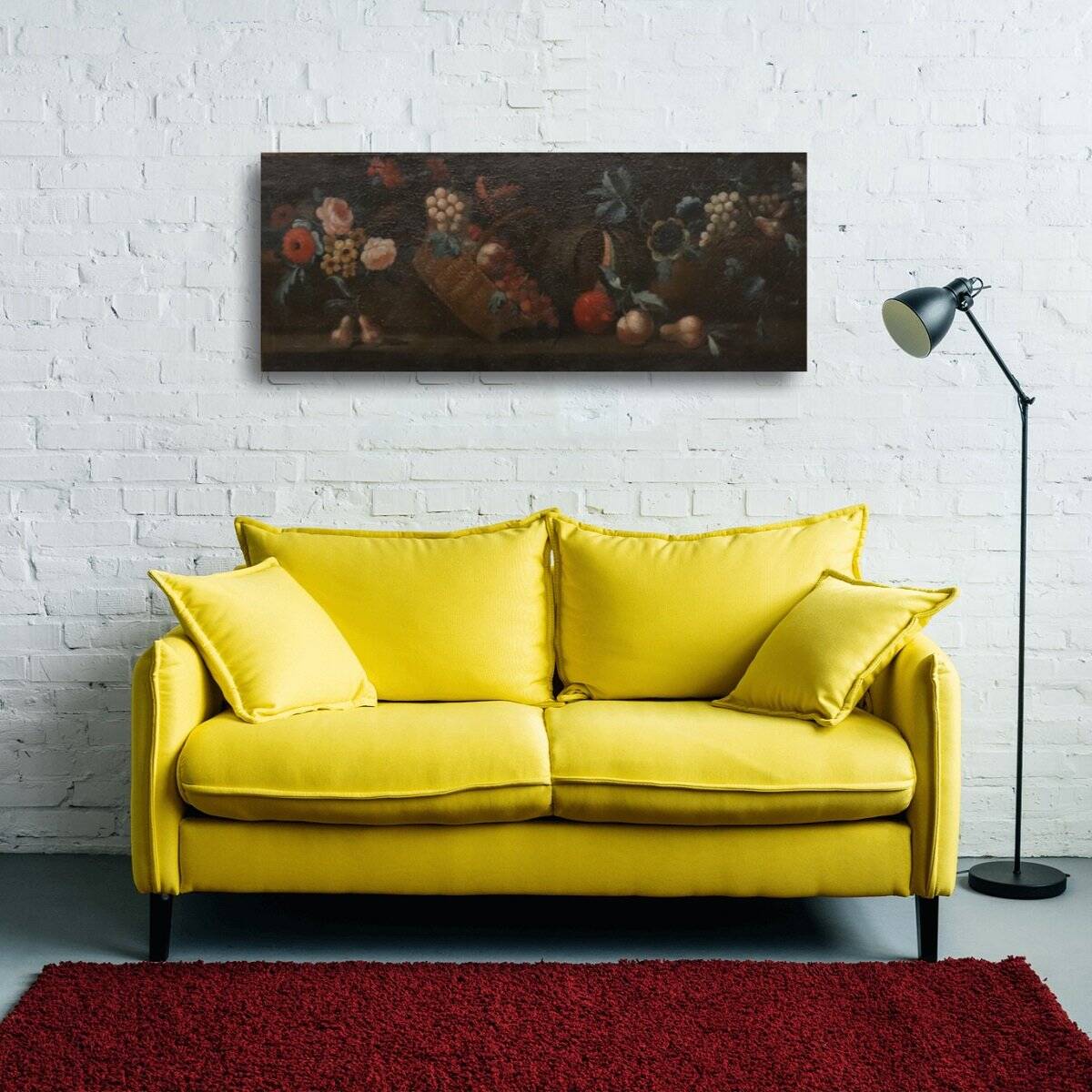 Oil painting on canvas, still life, Italy 18th century