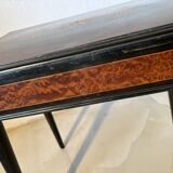 Coiffeuse ancienne style Napoléon III – Bois noirci et loupe de noyer
