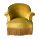 Yellow velvet toad chair