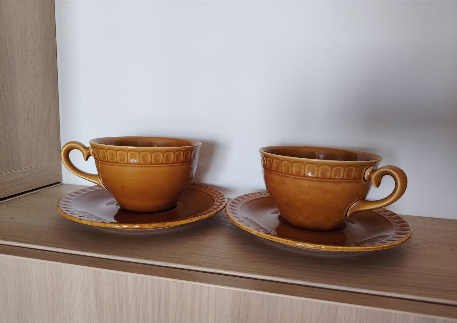 Large cups and saucers