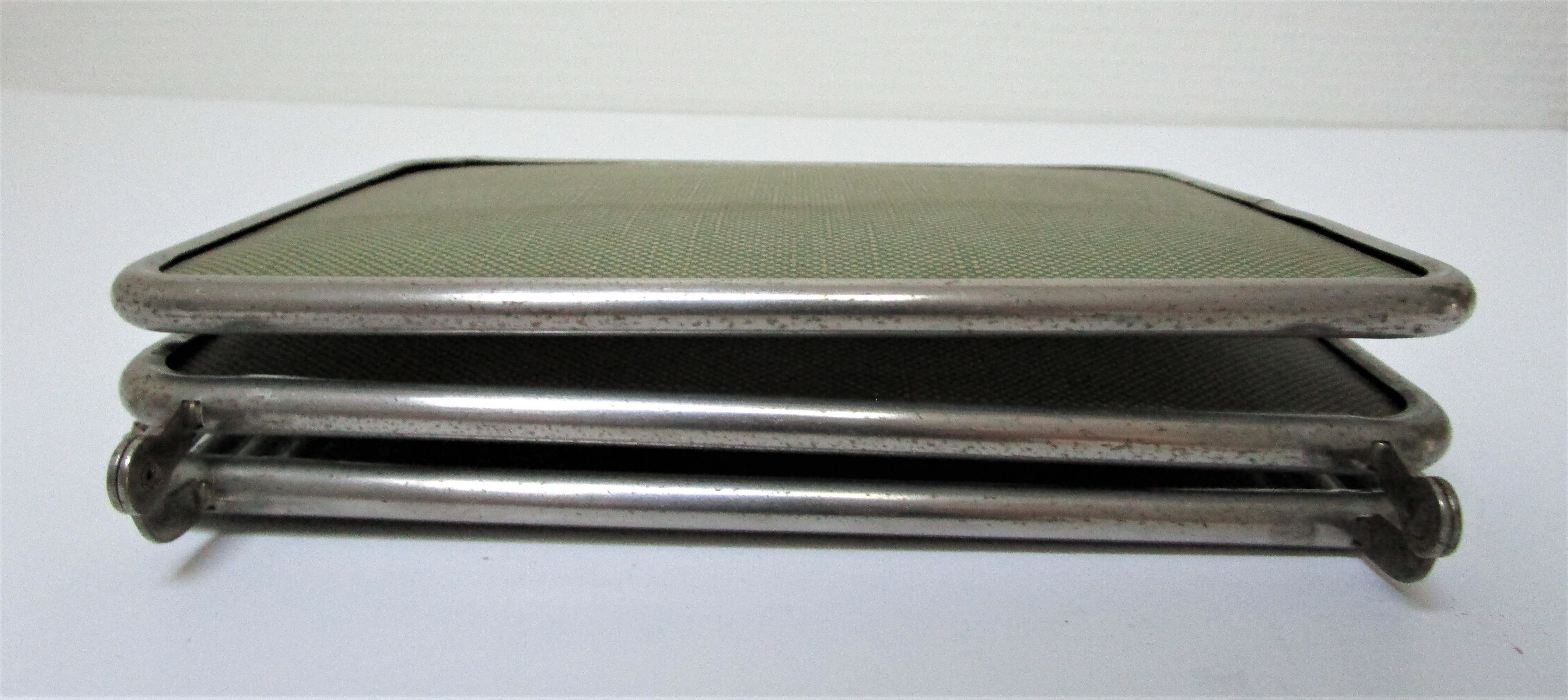 Early 20th century barber triptych mirror  - 19x44cm