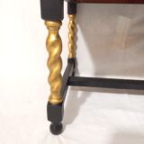 Small secretary with black and gold lid