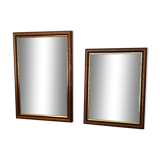 Set of 2 wooden frames with gilded edging