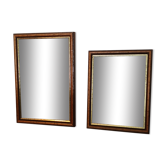 Set of 2 wooden frames with gilded edging