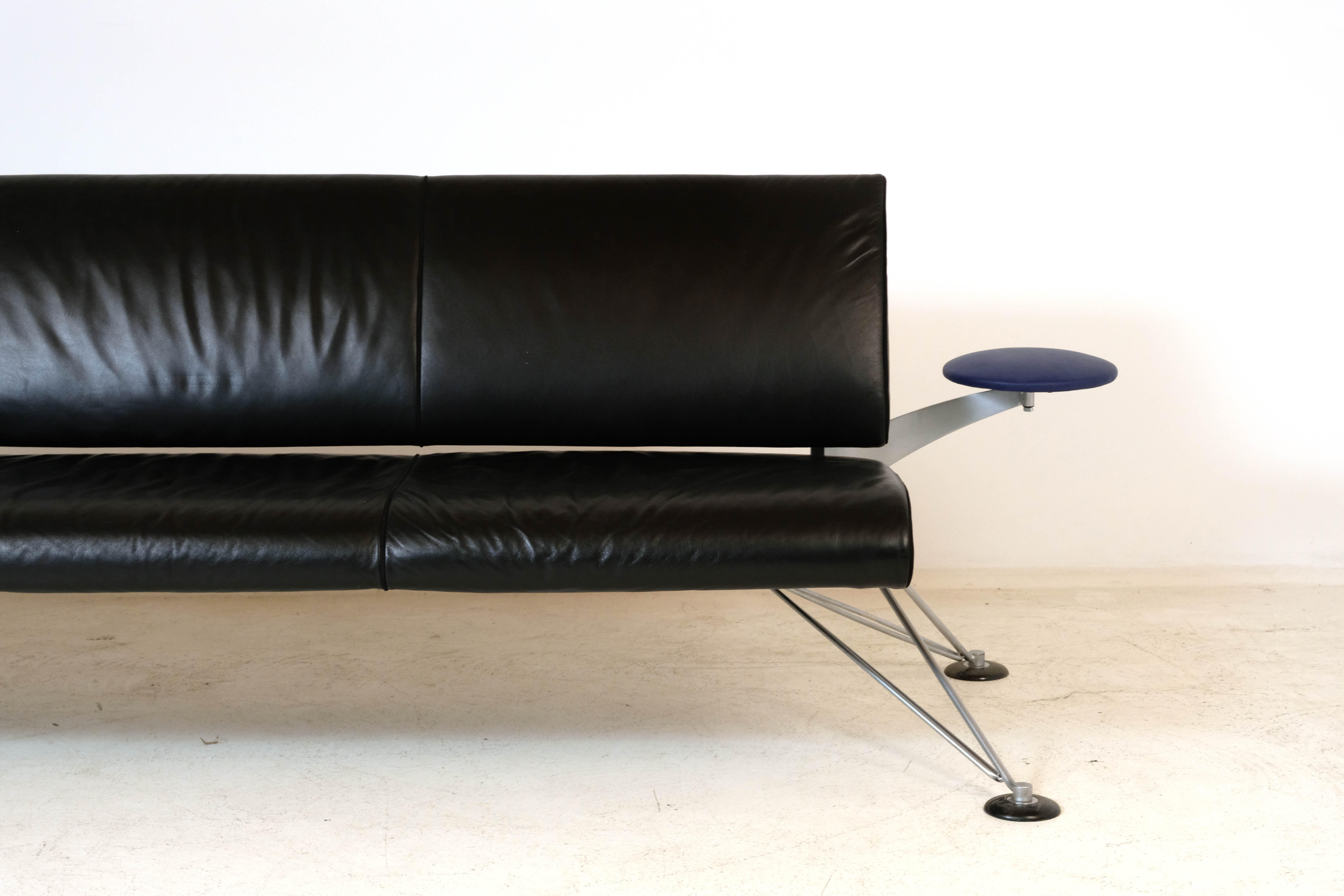 Leather sofa "Wing" by Roy Fleetwood for Vitra 1990's