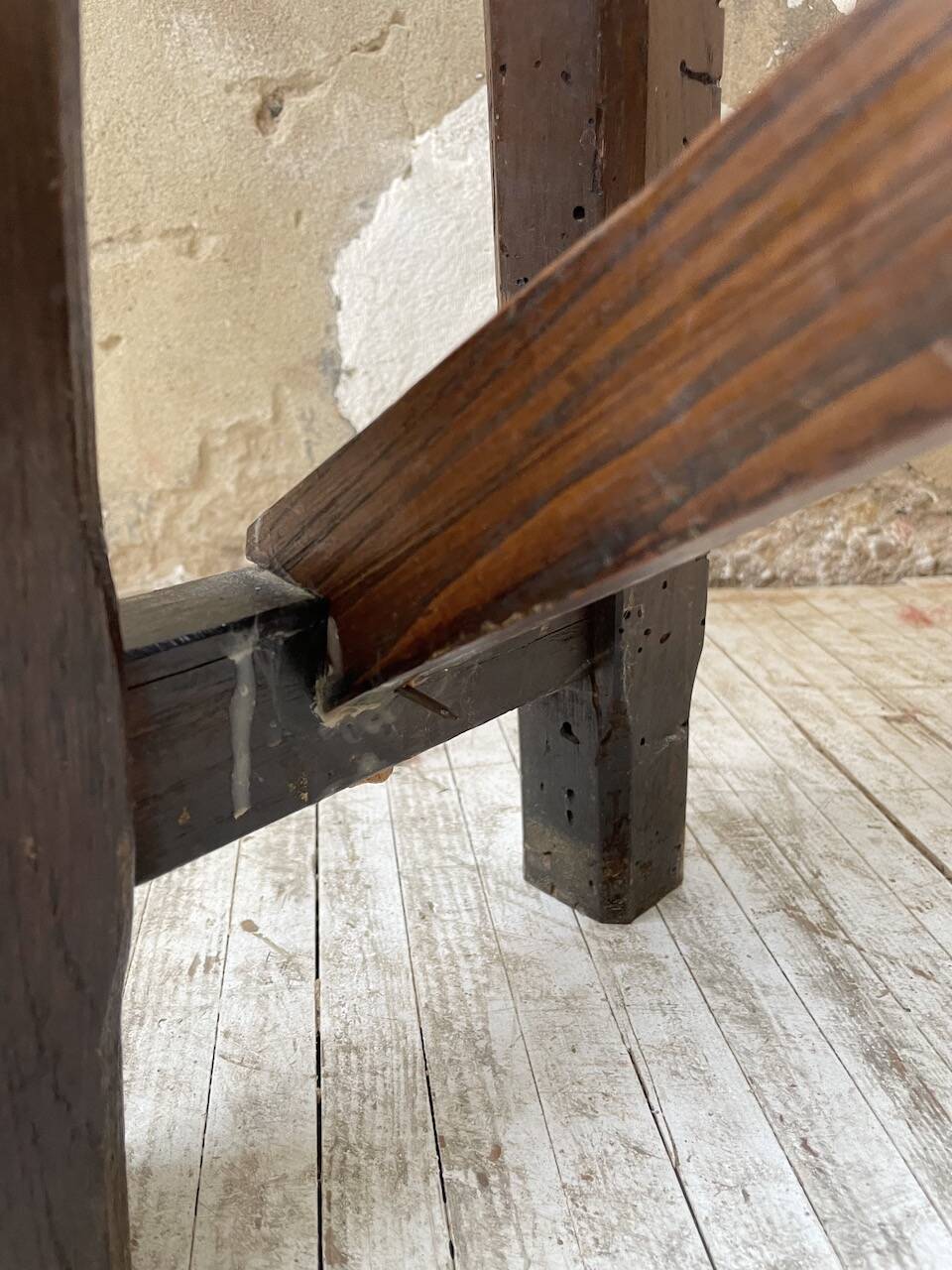Solid oak bench