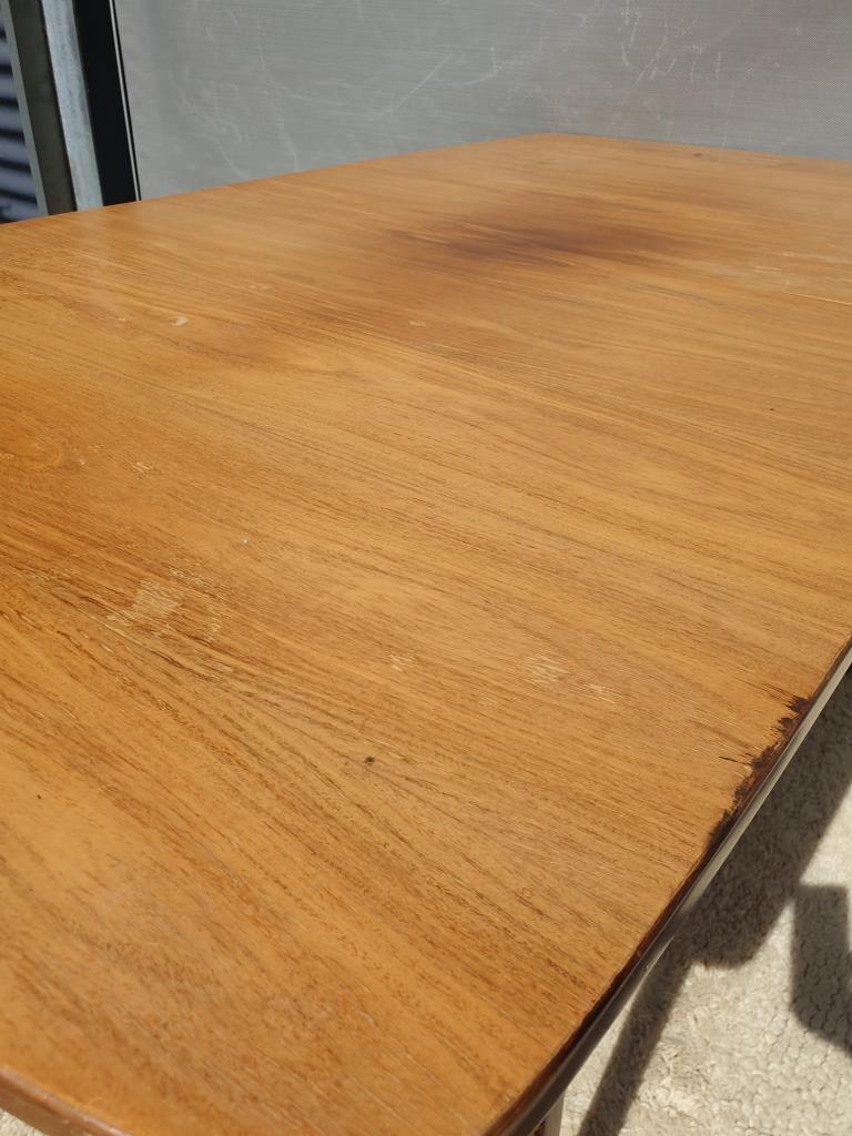 Scandinavian table 2 extensions teak "tray in its juice"