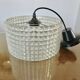 Clear plastic pendant light, diamond point shape, 70s
