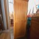 Vintage oak sliding wardrobe/closet