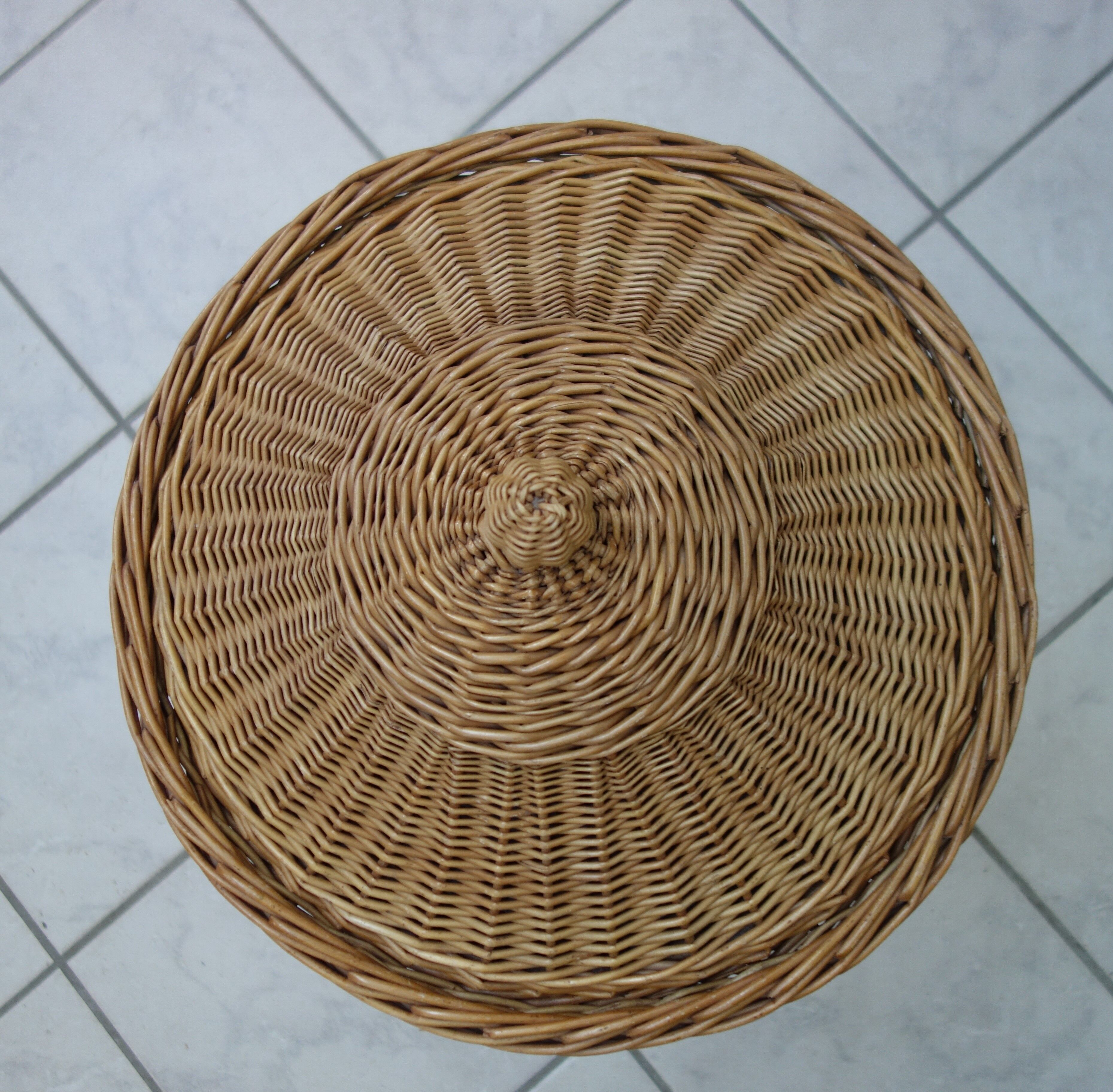 Rattan sewing basket 1950