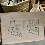 Illustration architecture plan villa Berlin 19th