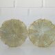 Pair of Wall Sconces / Vintage Ceiling Light / Flush Mount Fixtures 1970's