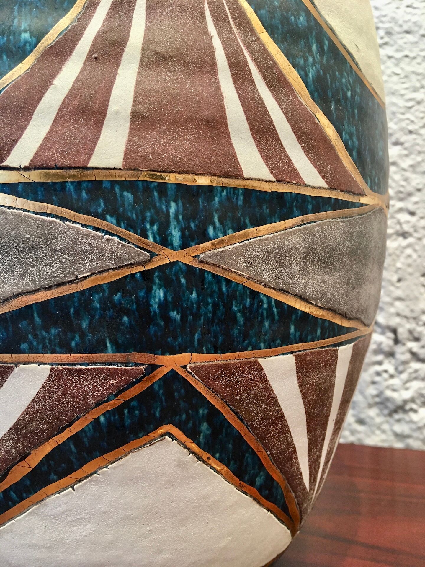 Signed Accolay ceramic vase, France 1950