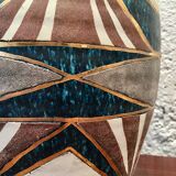 Signed Accolay ceramic vase, France 1950