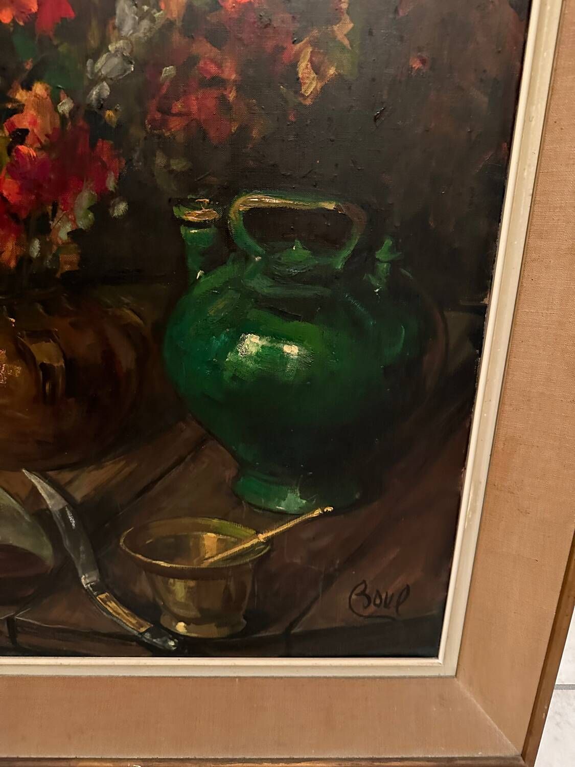 Canvas Painter Boul, French Painter. Measures Painting 91x78 And Canvas 78x60