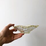 Yellow and transparent crystal presentation cup, finely worked decoration