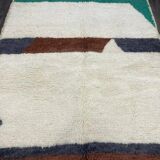 Traditional handmade pure wool beni ourain rug, size 2/3 m.