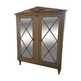 Armoire 2 portes miroirs patiné