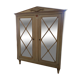 2-door patinated mirrored wardrobe